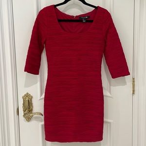 Forever 21 Red Ribbed Dress